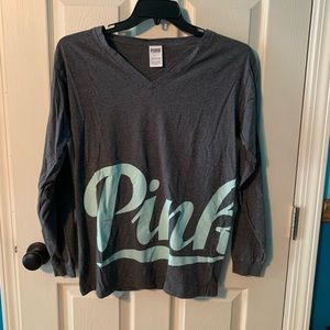 PINK long sleeve V-neck